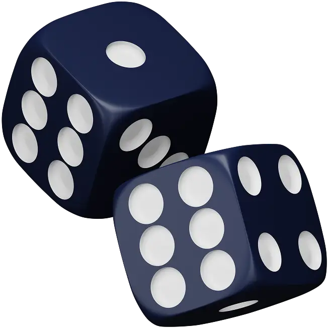 Twee dobbelstenen die over een donker oppervlak rollen, ter illustratie van toeval, waarschijnlijkheid, willekeur en besluitvorming in spellen en risicoscenario’s